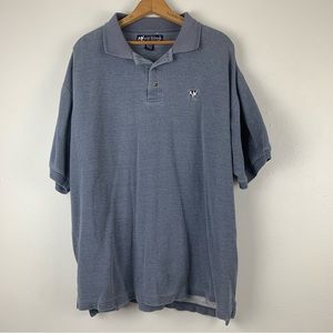 Big Dogs Shirt Mens XL Polo Short Sleeve Rugby Golf Casual Vintage‎ Logo Blue